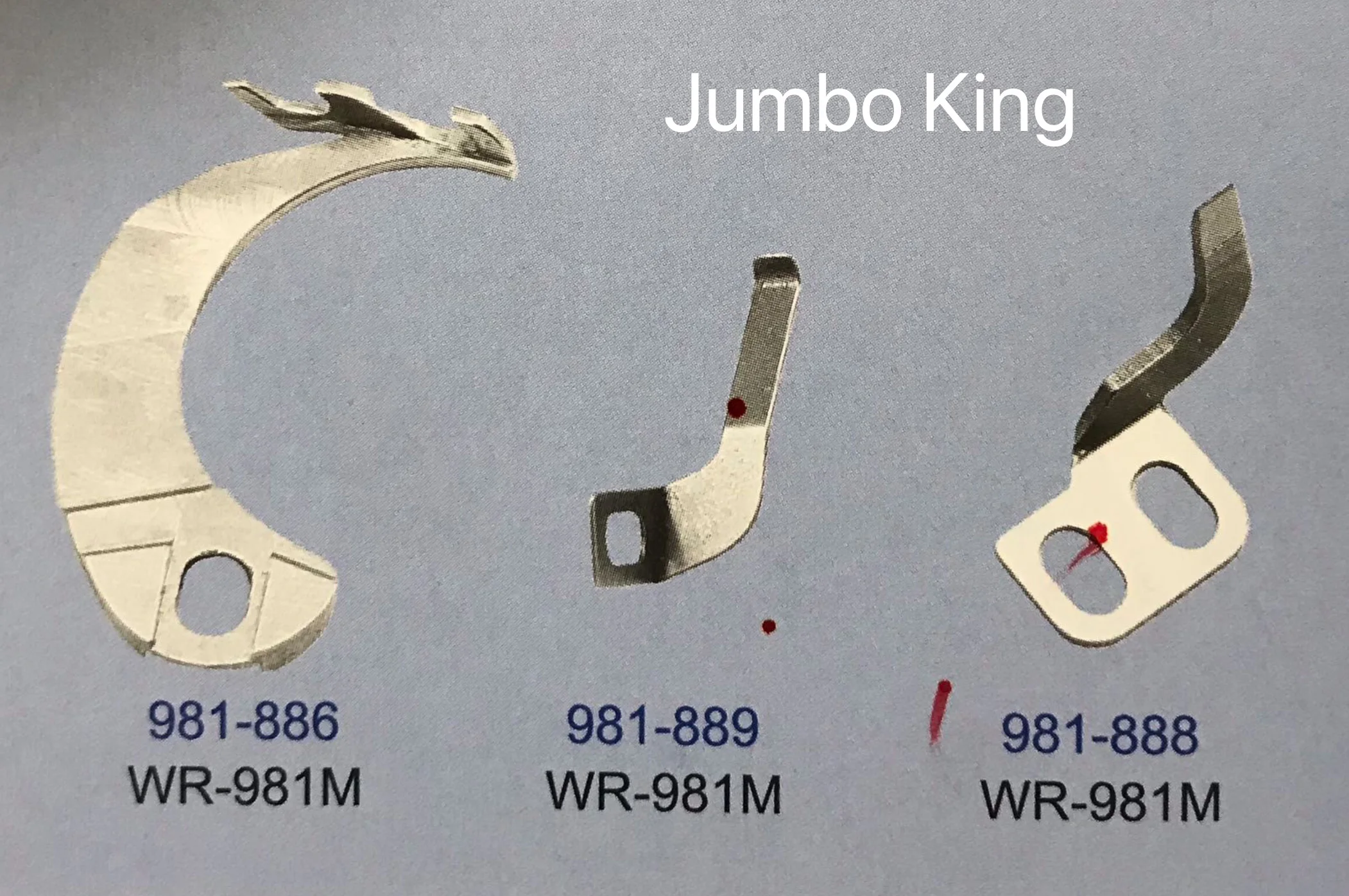 

Moving knife for Jumbo King WR-981M, Golden Wheel CS-6111, CS-7364, CS-8330, Million Special MS-691 Series Sewing Machine