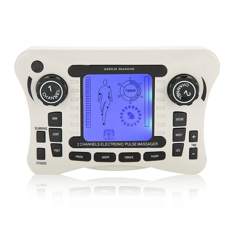 

Dual Channel Tens Machine Body Massager EMS Trainer Electric Massagers for The Body Muscle Stimulator 10 Pads Massage Tool
