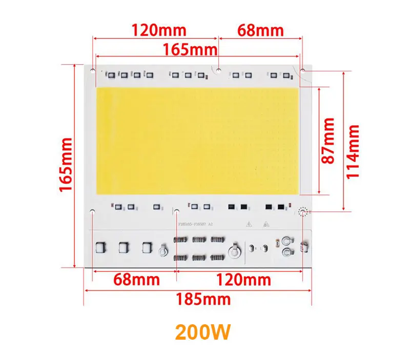 10 шт./лот светодиодный COB Чип-диод 50 W 100 W 150 W 200 W AC110V/220 V Вход с умная ИС(интеграционная схема) подходит для DIY прожектор высокой анти-при скачках напряжения