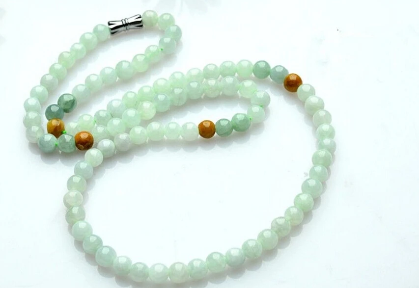 

1224 Imperial Untreated A Grade 100% Natural Jade/Jadeite Beads Necklace