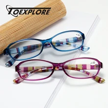 TOEXPLORE ore, модные женские очки для чтения, мужские портативные очки для дальнозоркости, цветочные винтажные Ретро Оптические очки для родителей+ 1,5+ 2,5