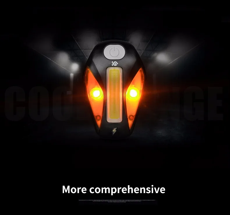 Top Cycling CoolChange Mountain Bike Headlight Taillight Road Bike Riding Equipment Accessories USB Charging Bicycle Warning Lights 1