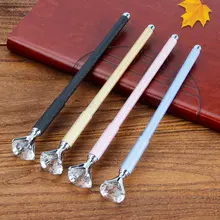 Metal Gel Pen Business Office Signature Pen Custom Logo Creative Diamond Pen Stationery Advertising Pen fashion creative glass dip pen signature glass pen business presents office supplie white
