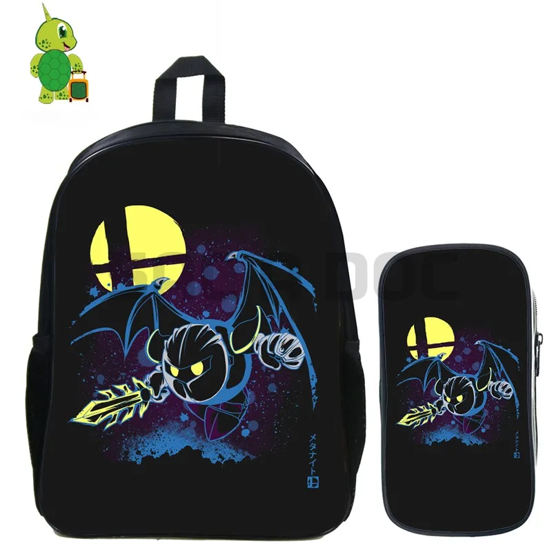 Супер Smash Bros Керби Несс флуоресцентный рюкзак 2 шт./компл. школьная сумка для подростков рюкзак для студентов повседневный рюкзак для ноутбука - Цвет: 4