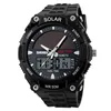 SKMEI-montre solaire de sport pour hommes, à Quartz numérique, étanche pour tenue d'extérieur, 5atm, style militaire, LED ► Photo 3/6