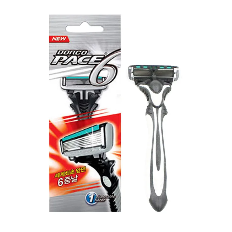 Бритва DORCO Pace для мужчин 6 лезвий 3 шт./лот|blade razor|steel safety razorrazor for men |