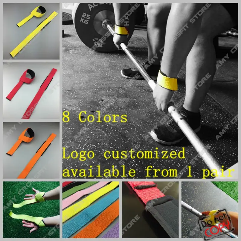 1Pair Weight Lifting Strap Hand Wrist Bar Support Strap Brace Support Gym Straps Weight Lifting Belt Body Building Grip Glove