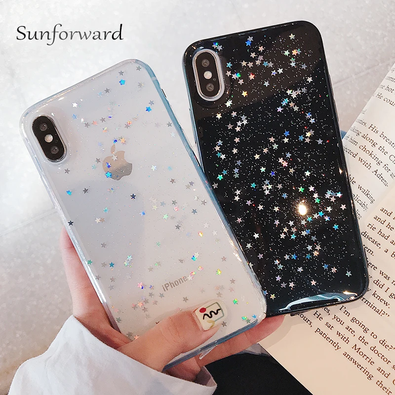 Роскошный блестящий ТПУ чехол для iPhone X XR XS MAX силиконовый 5 5S 5SE ультра тонкий