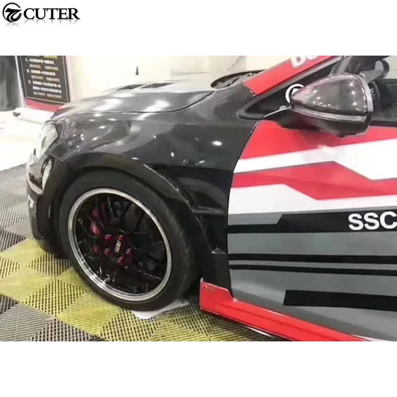 Golf 7 MK7 углеродное волокно боковое крыло Накладка для VW 2014UP|trim| |