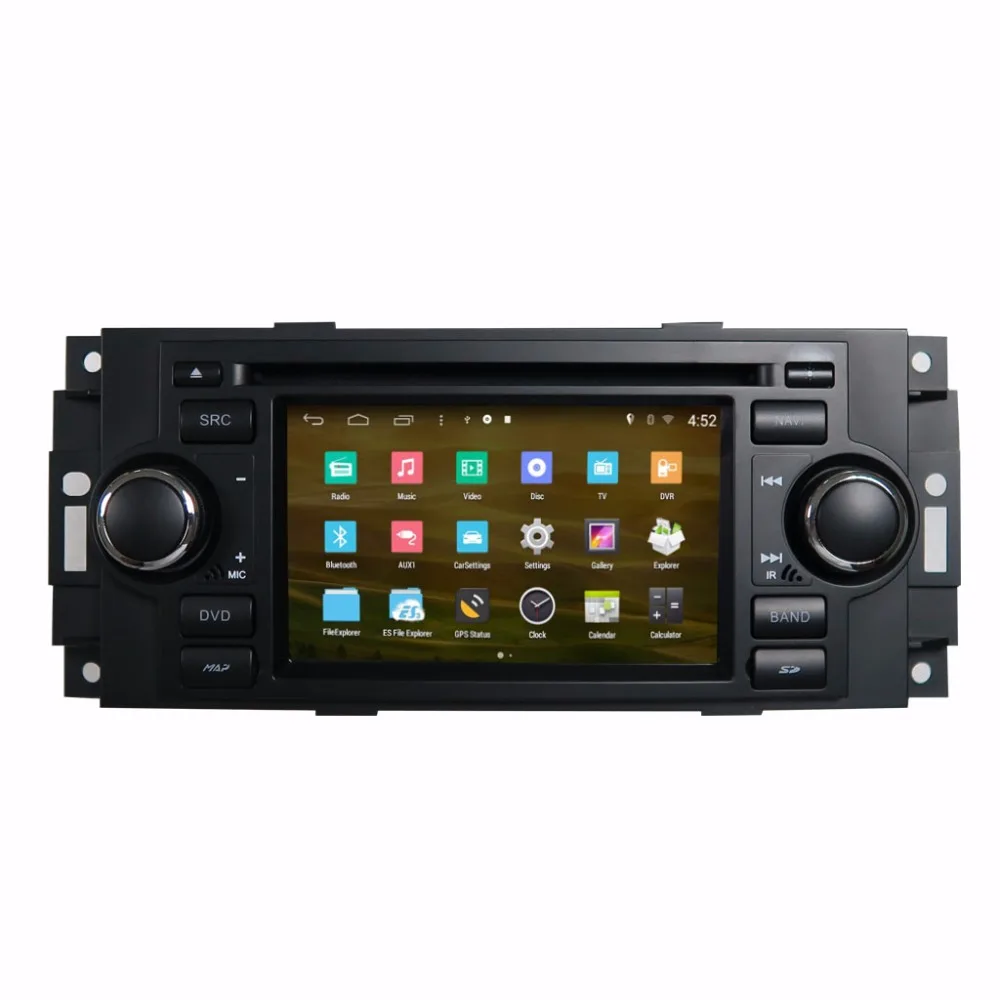 Top Android Car DVD player FOR Chrysler 300C PT Cruiser Dodge Ram Jeep Grand Cherokee With GPS Bluetooth 1G CPU 1