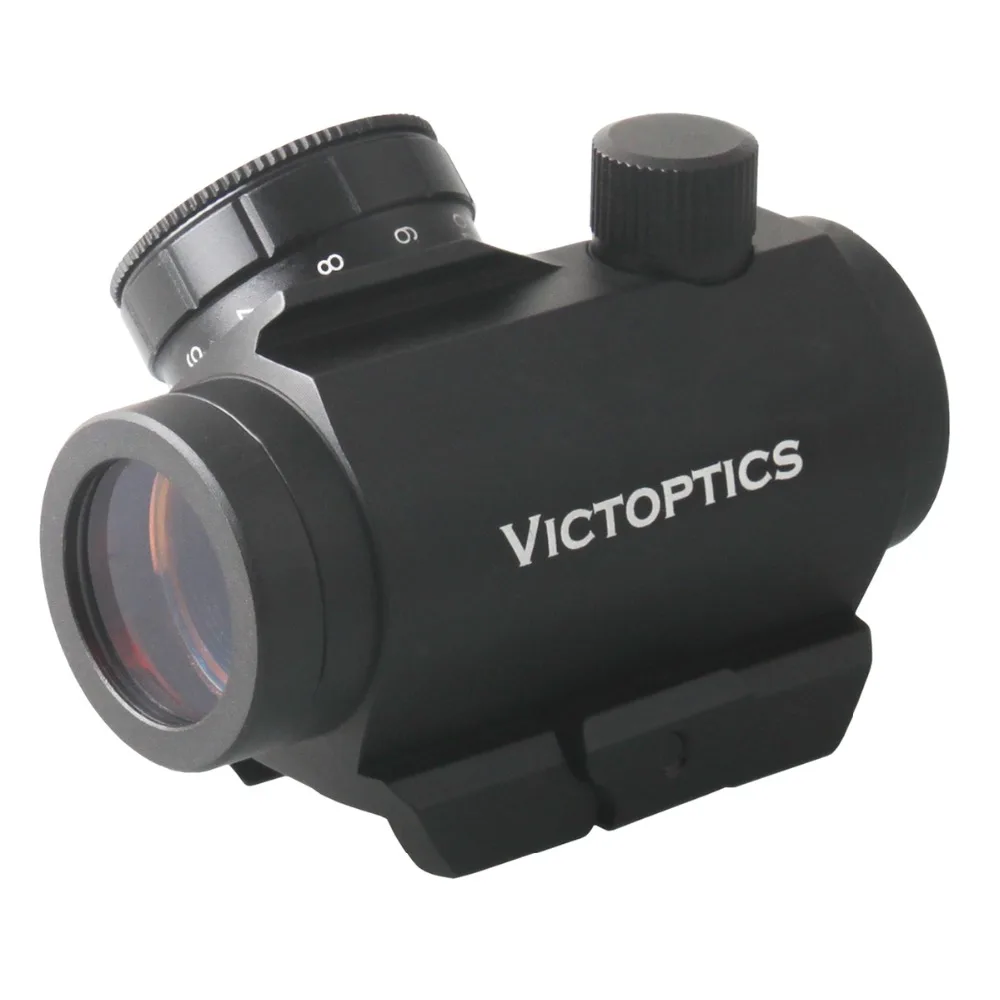 VictOptics 1x22 дешевый Красный точечный прицел с подъемником Пикатинни 21 мм Крепление 11 уровней интенсивность точки Охота страйкбол