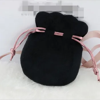 

10pcs/lot Low Price High Quaulity Black Color Suede Pouches Fashion Jewelry Gift Bags for Beads & Bracelet PK3