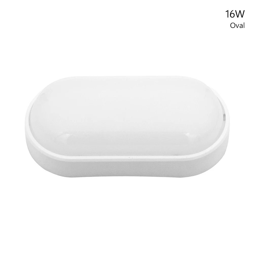 Oval 16W Круглый/овальный светодиодный влагостойкий потолочный светильник IP65 водонепроницаемый уличный садовый светильник для ванной 16 Вт 20 Вт современный настенный светильник - Испускаемый цвет: Oval 16W
