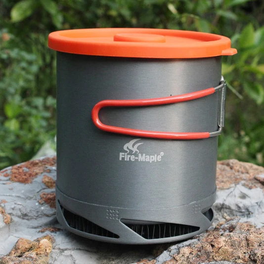 Günstige Feuer Ahorn FMC XK6 1L Tragbare Wärme Sammeln Tauscher Topf Eloxiertem Aluminium Outdoor Camping Picknick Topf Kochgeschirr Tasse
