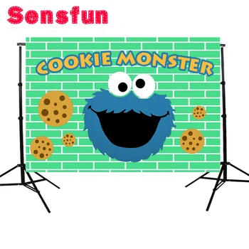 

Green screen Photography Backgrounds Customized Brick Wall Elmo Kids Birthday Photographic Backdrops For Photo Studio