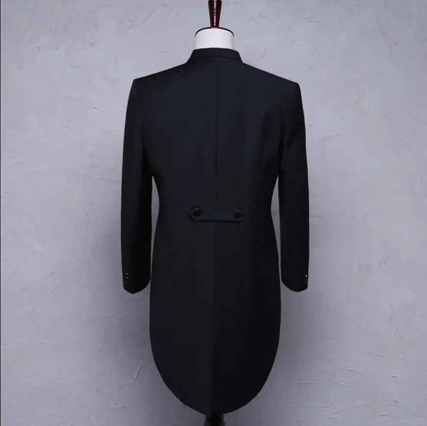 S-4XL, четыре предмета, мужские черные костюмы, смокинг, высококачественный костюм, хост, костюм, группа, хор, сценический для певца, фрак,, модная новинка