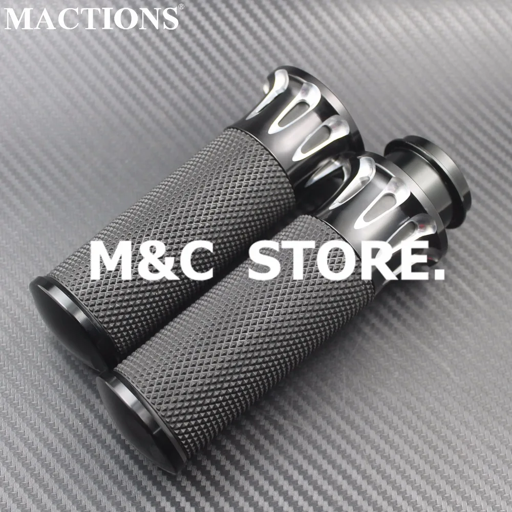 Черные электронные ручки ручка CNC для Harley Softail Slim Fat Boy Touring FLHX Street Electra Glide|cnc handle bar|for