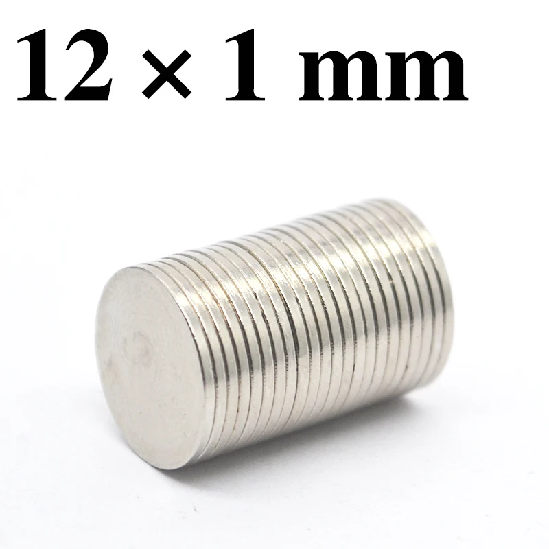 

HYSAMTA 10/20/50/100pcs N50 12mm x 1 mm Strong Round Magnets Dia 12x1mm Neodymium Magnet Rare Earth Magnet 12*1mm Wholesale
