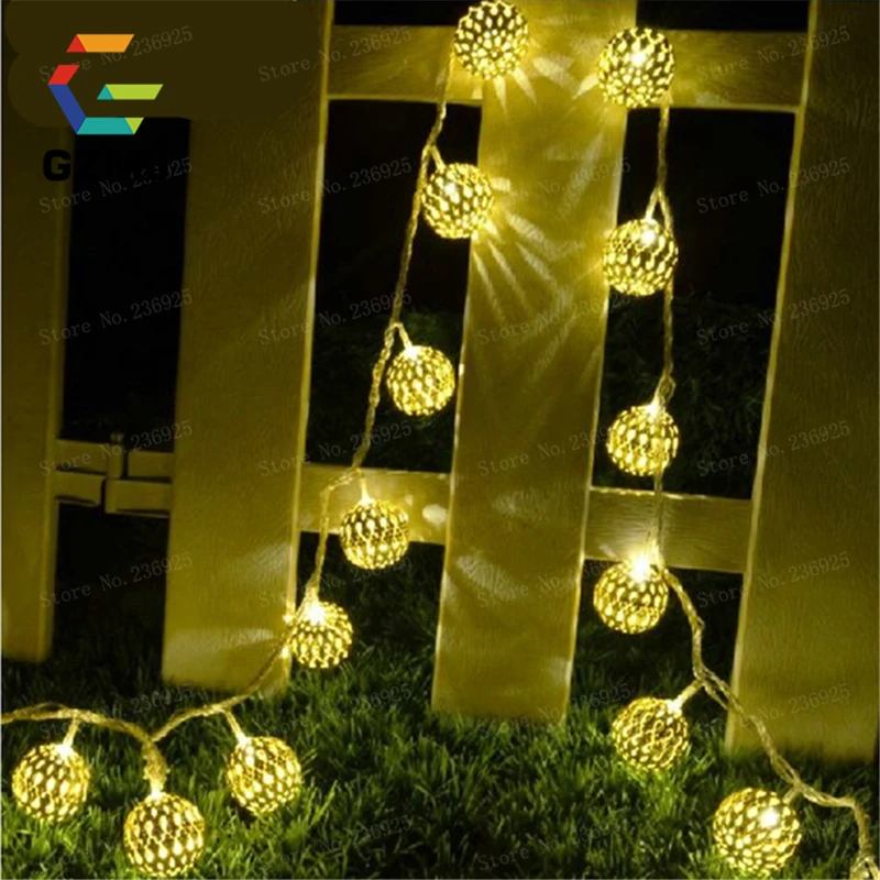 10m 100 Christmas Window LED Lights Gold Iron LED String Lights Curtain Indoor Home Decorations Holiday Fairy Lights Lamps H-36