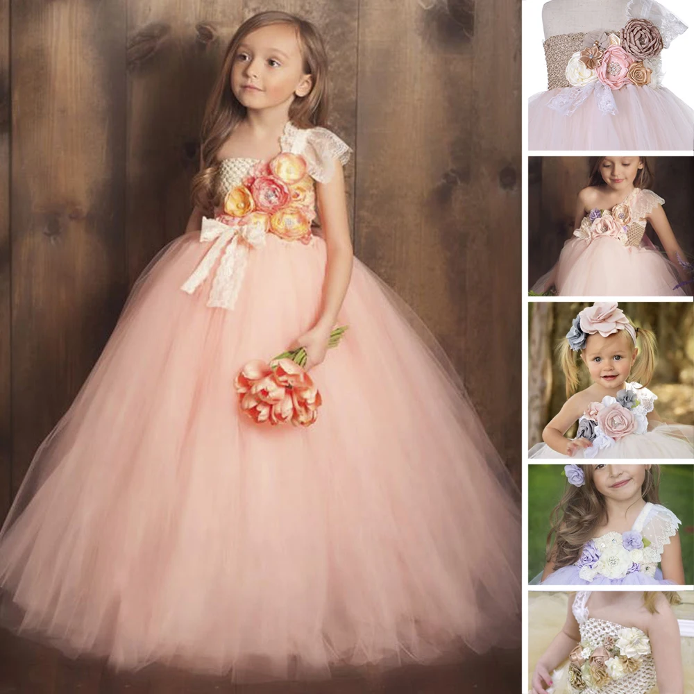 Lilacs Toddler Girl Christmas Tutu Dress Girls Frock Children Nova Ankle Length Lace One Shoulder Dress Kids Costume Princess 8T (1)