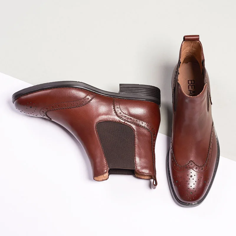 wingtip chelsea boots womens