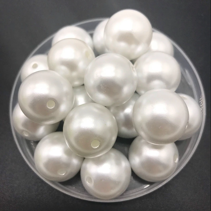Loose Pearl Beads 4mm-20mm White Ivory Imitation Pearls Round Spacer DIY Jewelry Making Necklace Bracelet Earrings Accessories