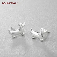 Kinitial уникальный таксы собака серьги модные золотые серебряные цвет Pet себе для женщин Новое поступление модные украшения