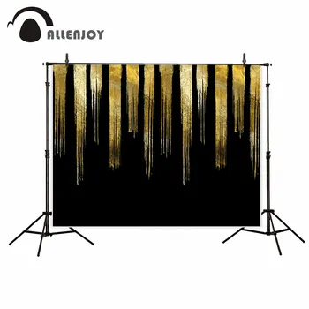 

Allenjoy photography backdrops Golden black abstract background gorgeous for a photo shoot fund background vinyl