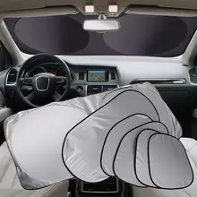 6 шт./компл. авто солнцезащитный козырек лобовое стекло Солнцезащитный козырек Автозапчасти автомобильный солнцезащитный козырек портативный грузовик прочный серебристый