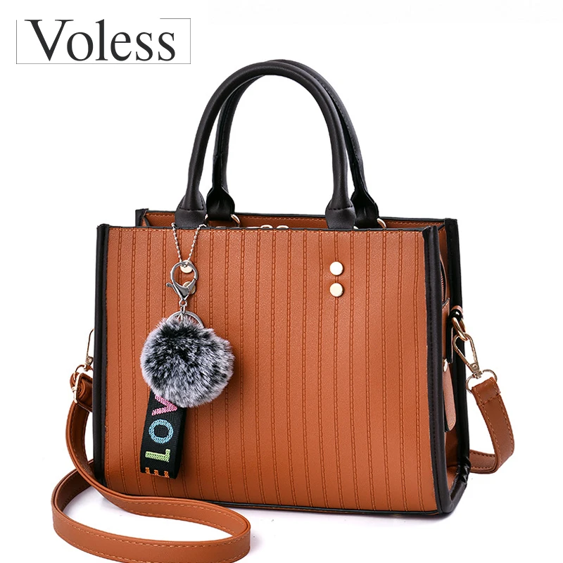 

Luxury Handbags Women Bags Hairball Designer Leather Shoulder Bag For Women Casual Tote Bag Bolsa Feminina Crossbody Bags Sac