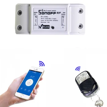 

Itead Sonoff 433Mhz Sonoff RF WiFi Wireless Smart Home Switch Remote Control Smart Timing Switch Wireless Control 10A