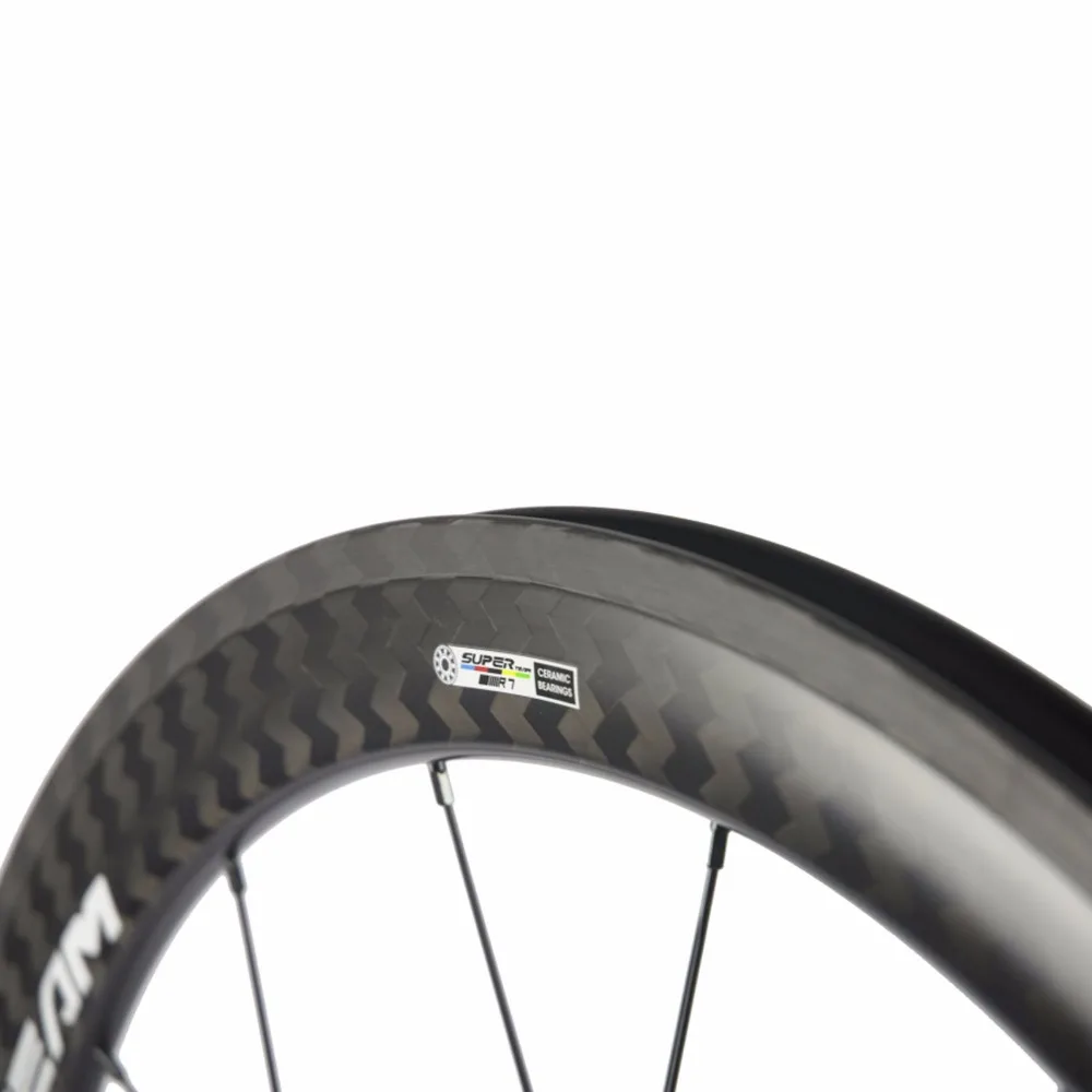 Superteam Carbon Wheelset R7 Ceramics Road Clincher 50mmX23mm Width V