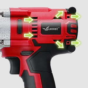 LANNERET 18V Brushless Cordless Impact Electric Wrench  300-600N.m Torque Household CarSUV Wheel 12 Socket Wrench Power Tool (6)