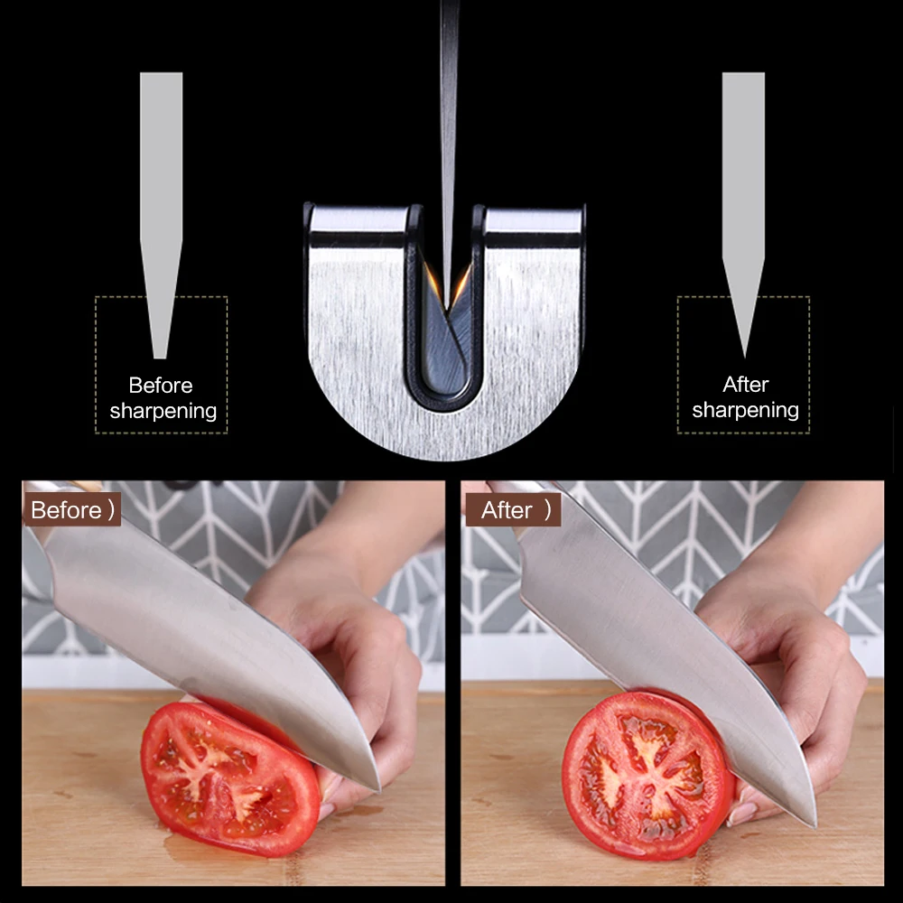 XYj точилка для кухонных ножей 3 этапа кухонная заточка шлифовального станка точилка для ножей вольфрамовый алмаз керамика точило
