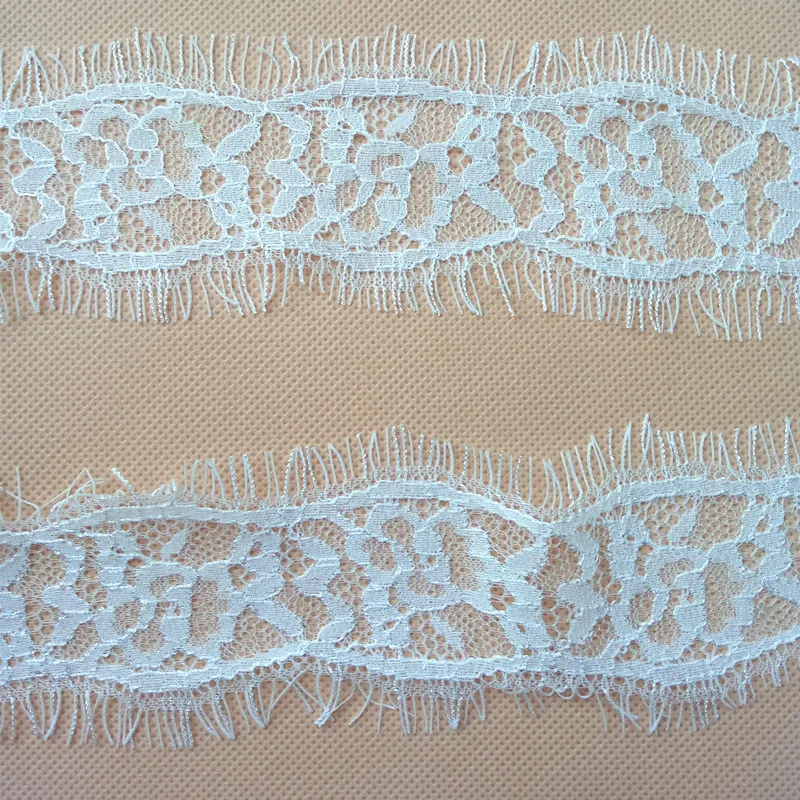 3 Yards Classic Eyelash Lace Trim Black&White Soft Floral Classic Lace Trim Decoration Crafts Sewing For Dress Making Decoration2