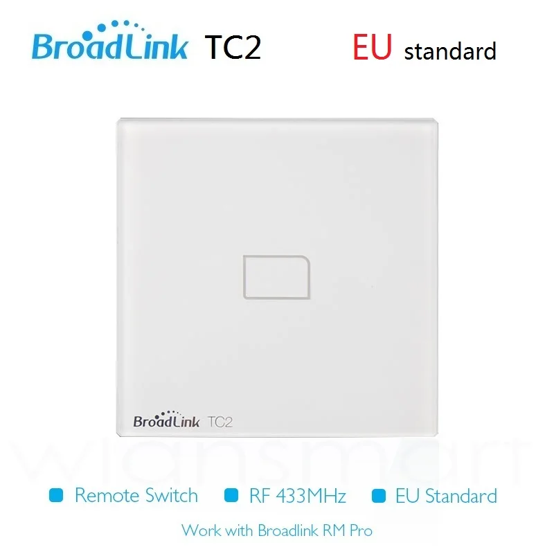 

2018 New Broadlink TC2 EU Standard 1Gang Smart Home RF switch, Automation Phone Remote wireles control lamps light wall switch