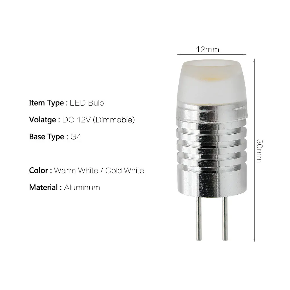 20 шт. алюминиевый ампул G4 Светодиодный светильник DC 12 В диммируемая лампа Bombillas заменить 20 Вт 30 Вт галогенные Ламповые люстры Прожектор Lamparas