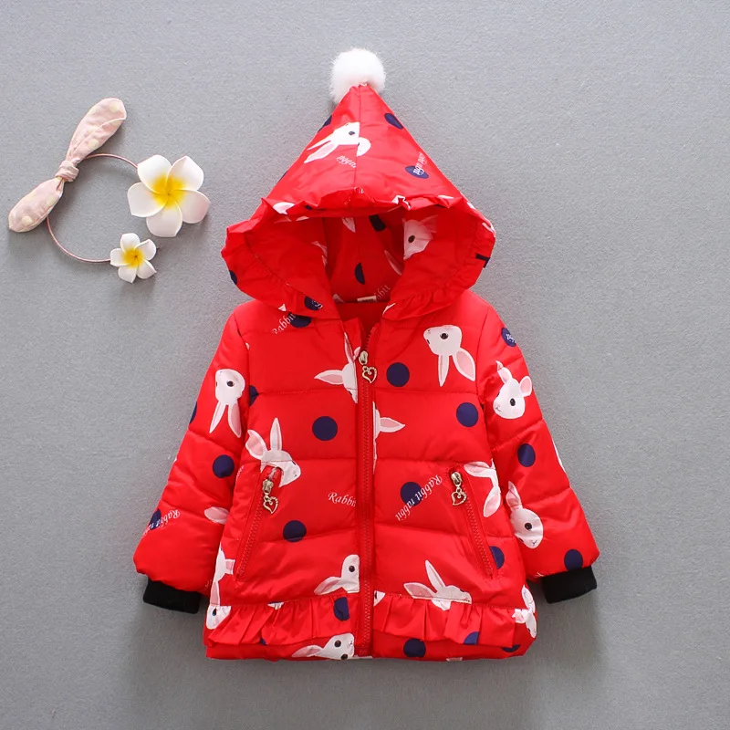 

Baby Girl Coat Jacket Children outerwear winter Hooded coats Cartoon Jacket Kids Coat children Girls clothing