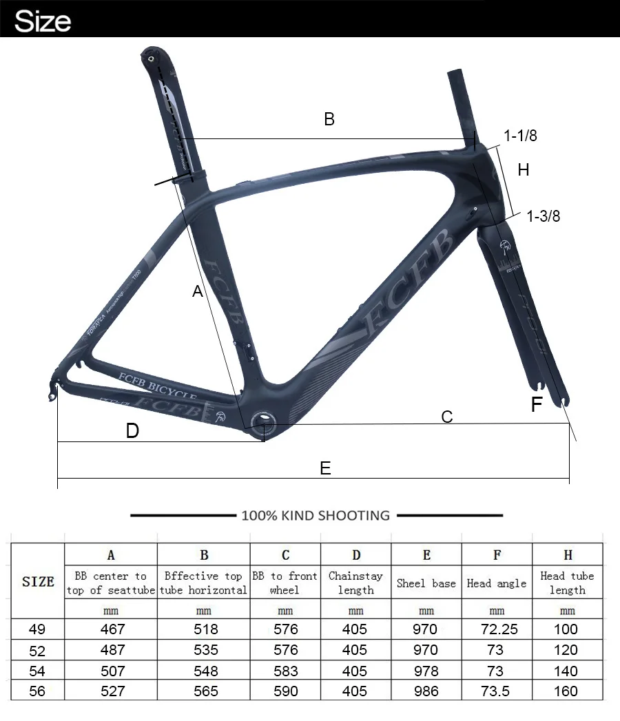 Top 2017 FCFB carbon road bike Pro01 road carbon frame 49/52/54/56cm matt BSA bicicleta road bike frame with carbon handlebar 1 Top 2017 FCFB carbon road bike Pro01 road carbon frame 49/52/54/56cm matt BSA bicicleta road bike frame with carbon handlebar 1