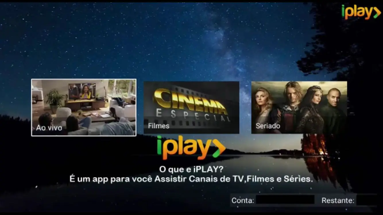 Iplay plus APK для всех устройств android с бразильским португальский ТВ Интернет-потоковой коробкой Live HD Filmes на 24 часа бесплатного теста