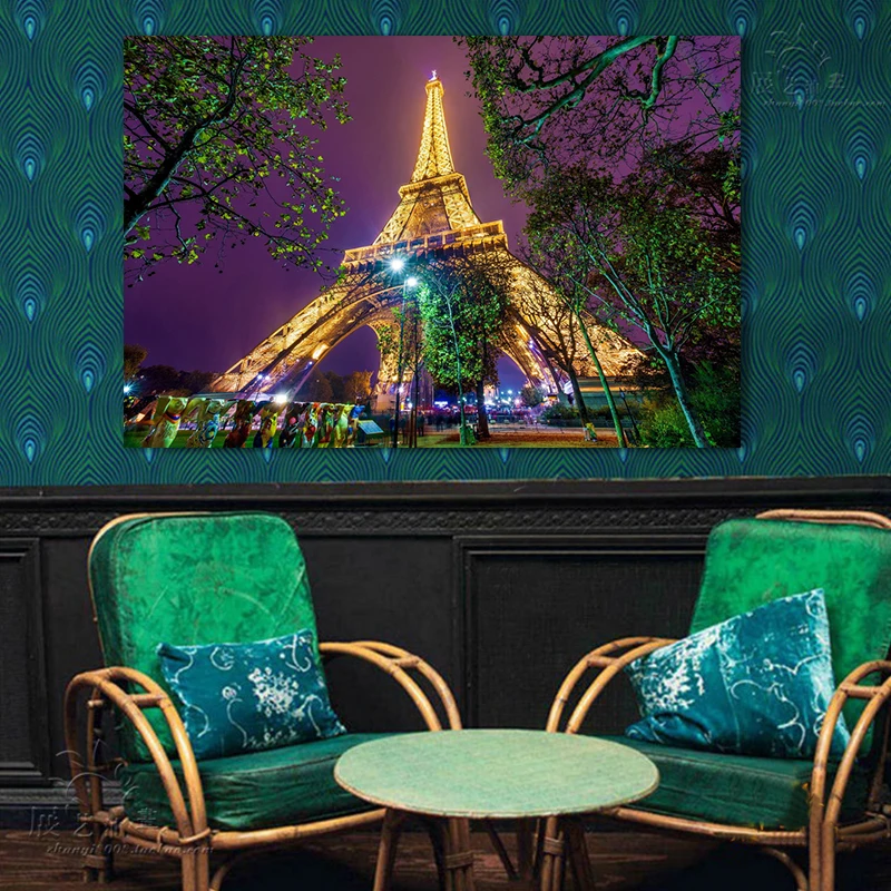 Cheap Sale Eiffel Tower Abstract Oil Painting Printed Painting On Canvas For Home Decoration-in ...