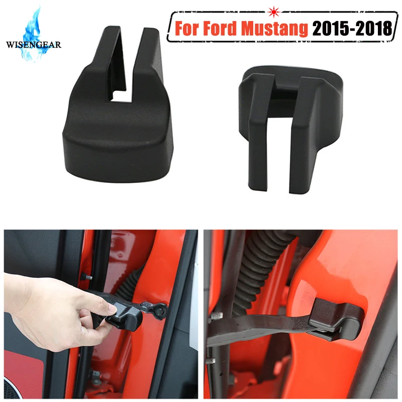 

2x Car Door Stopper Buckle Stop Cap Rust Protector Cover Door Check Arm Protection Covers For Ford Mustang 2015-2018 WISENGEAR /