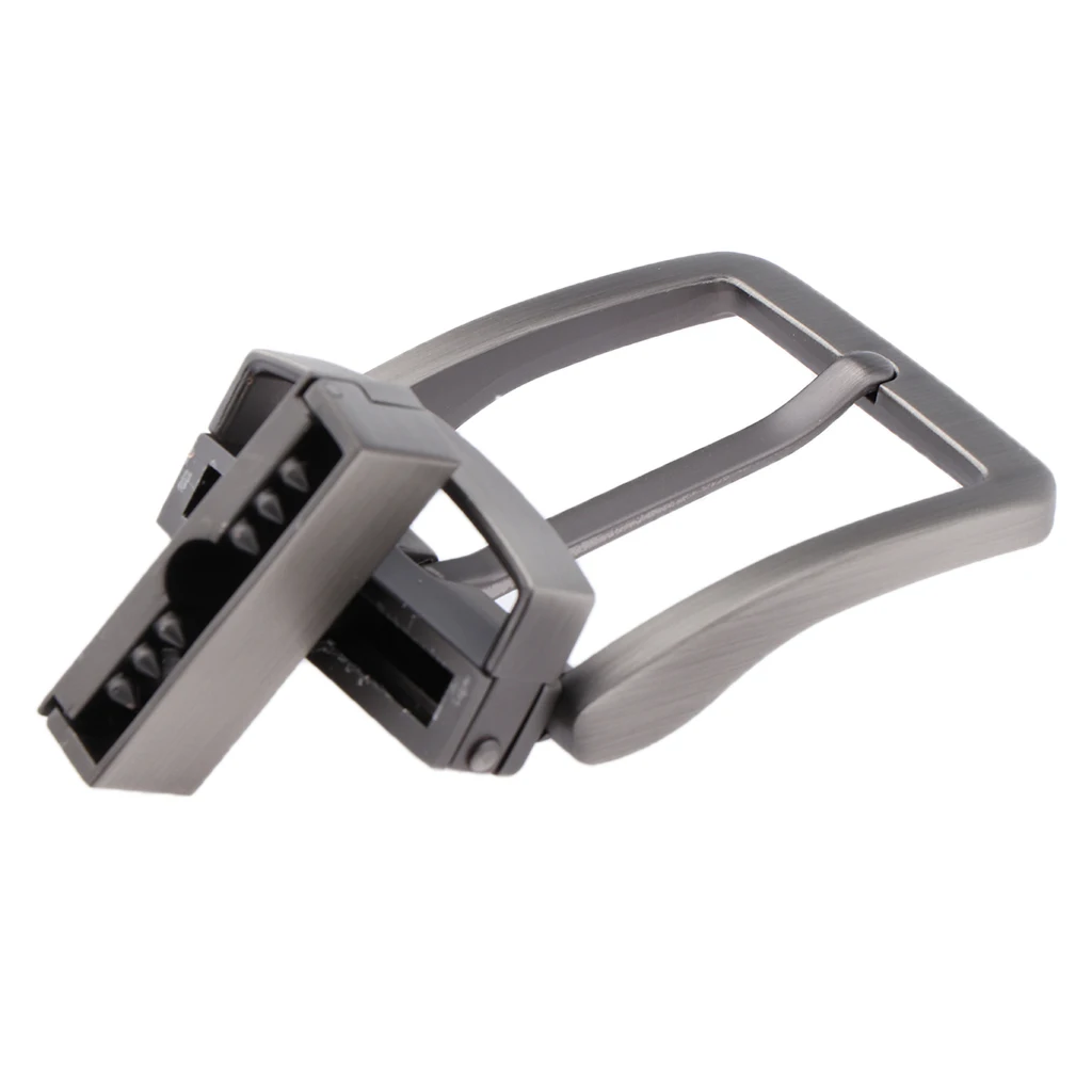 Men Metal Pin Buckle Reversible 360 Degree Rotation Cinturon Reversible Buckle Men Golden Silver Color High Quality Material
