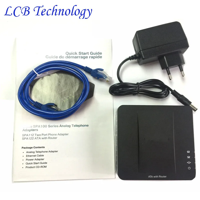 Телефонный адаптер Linksys SPA122 ATA 2 FXS VOIP с роутером заменяемый SPA2102 PAP2T 2FXS Voip Telefone FAX