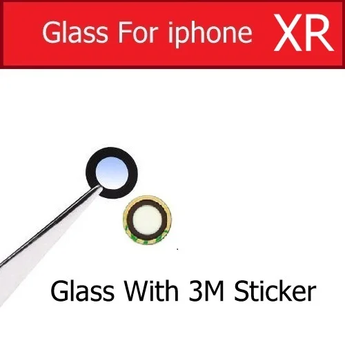 New Rear Camera lens For iphone 4 4s 5 5s se 6 7 8 x xr xsmax plus Back camera glass with 3M Glue Sticker replacement parts - Цвет: For iphone XR