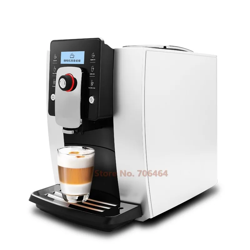 Коммерческая двойная система нагрева полностью автоматическая Эспрессо-кофемашина с ЖК-экраном 19 бар для измельчения Капучино/латте/молока