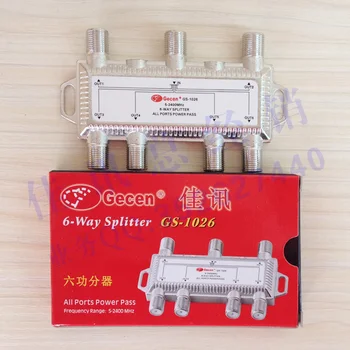 

2PCS 5-2400MHz 6-way splitter / 6-channel satellite signal power splitters