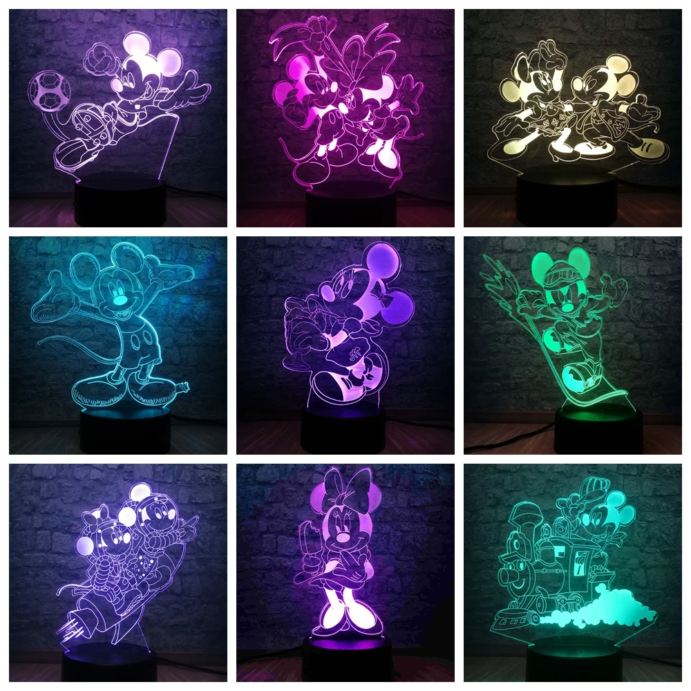 Новинка 3D светодиодный светильник животное медведь RGB Blub украшение дома 7 цветов Изменение спальни ночник Рождественские подарки для детей