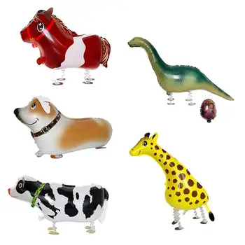 

5pcs Kids Inflatable Toys Aluminium Foil Balloon Walking Animal Birthday Party Decor for Kids Fun Play Gift