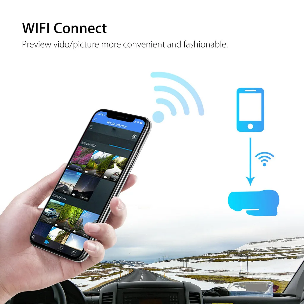 2019 Новый 1080P HD Скрытая камера в автомобиль DVR видеорегистратор с WiFi G сенсором